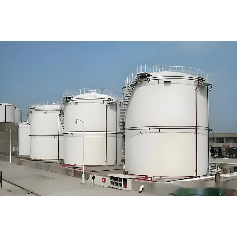 How does radiative cooling coating significantly lower the surface temperature of storage tanks compared to ambient air?